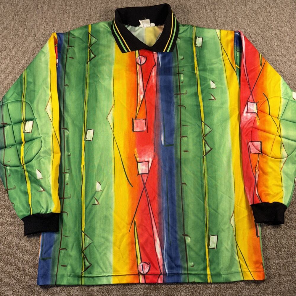 Vintage High 5 Sportswear Men’s Soccer Goalie Jersey - USA Long Sleeve - Large